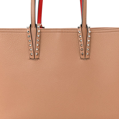 Christian Louboutin Calfskin Empire Spikes Small East West Cabata Tote Nude 8 of 15