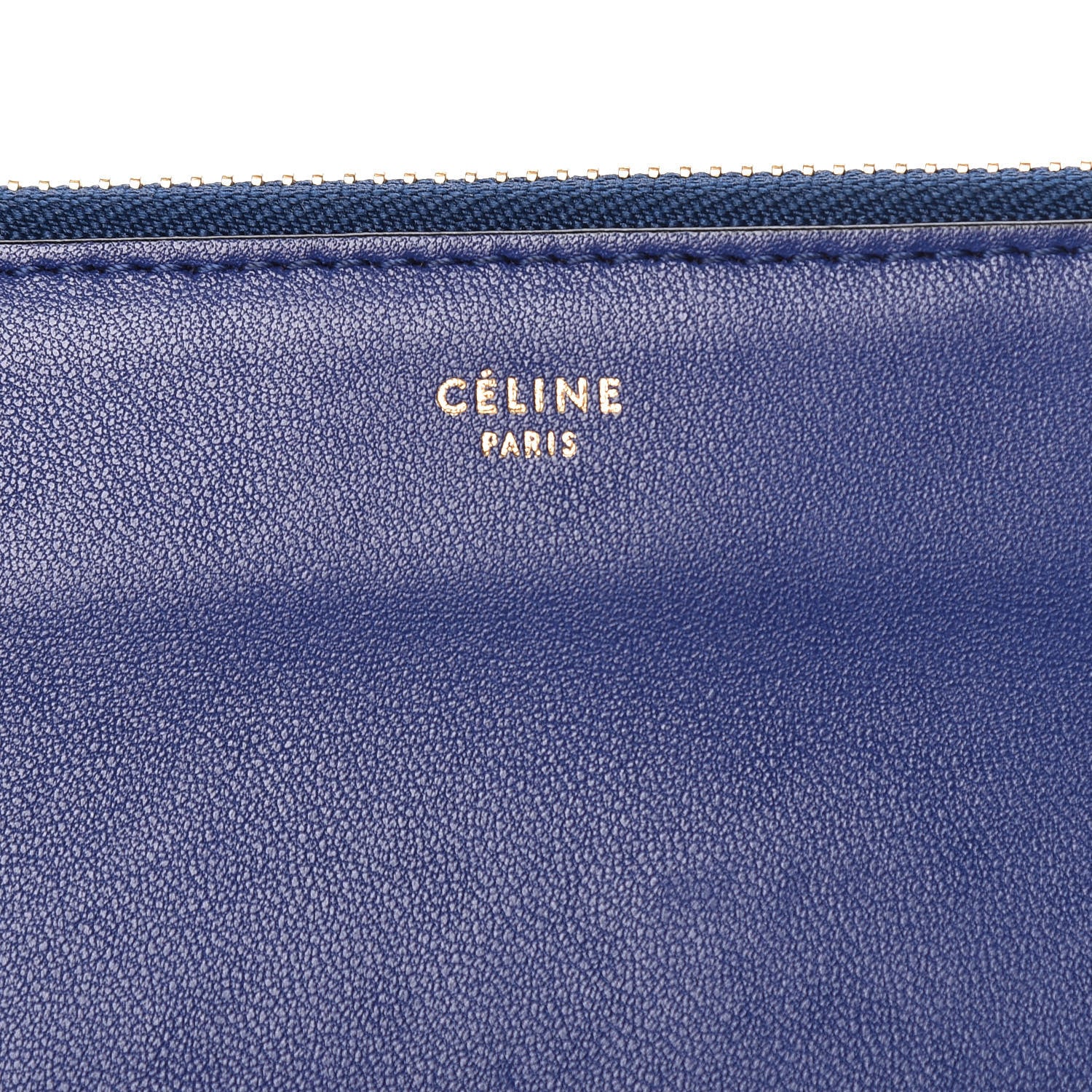 Celine Lambskin Large Trio Crossbody Bag Indigo 10 of 14