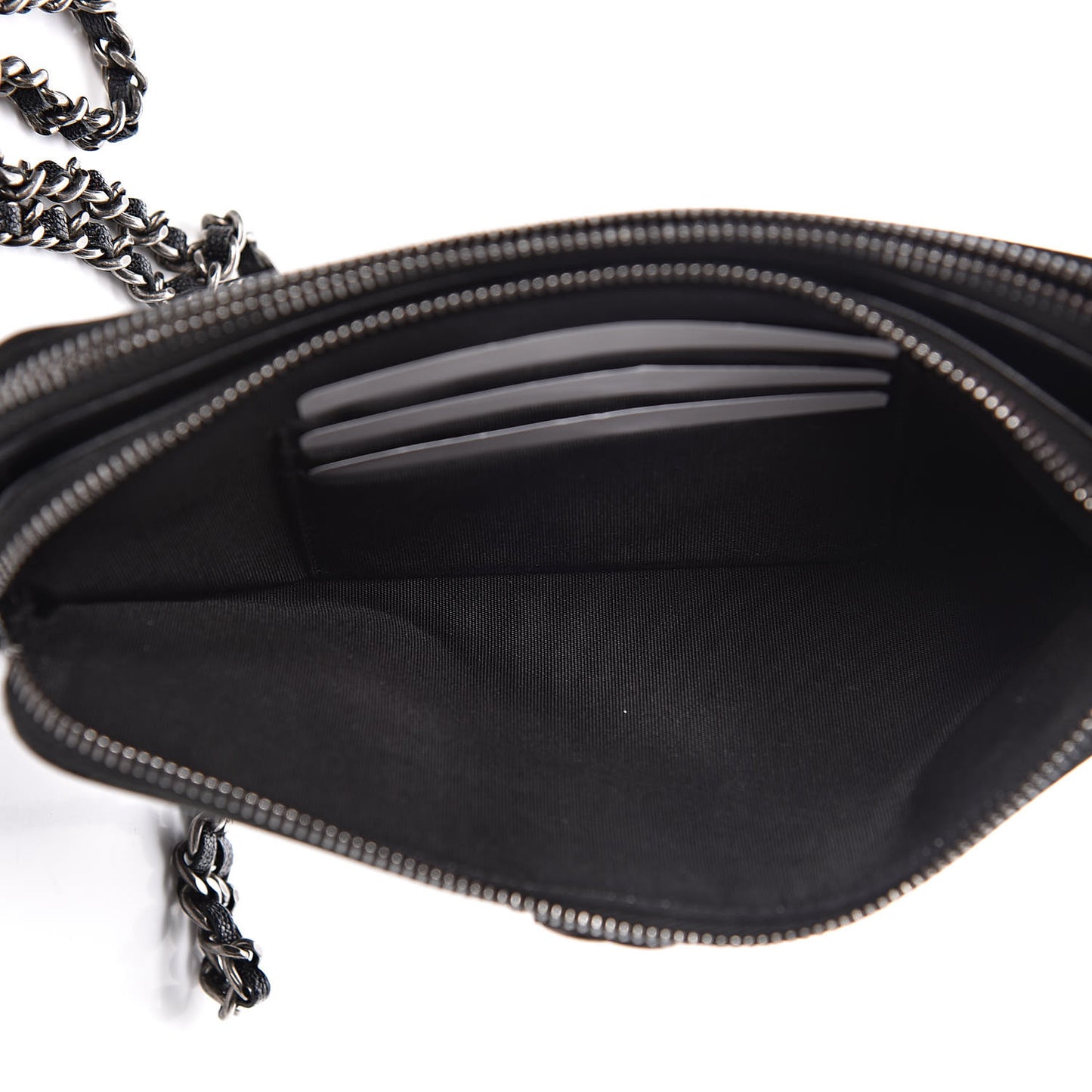 Caviar Quilted Small Boy Clutch With Chain Black