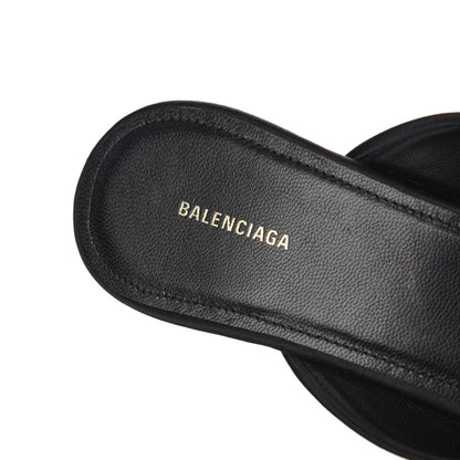 Balenciaga Satin Pointed Toe Knife 40mm Mules 39 Black 6 of 12
