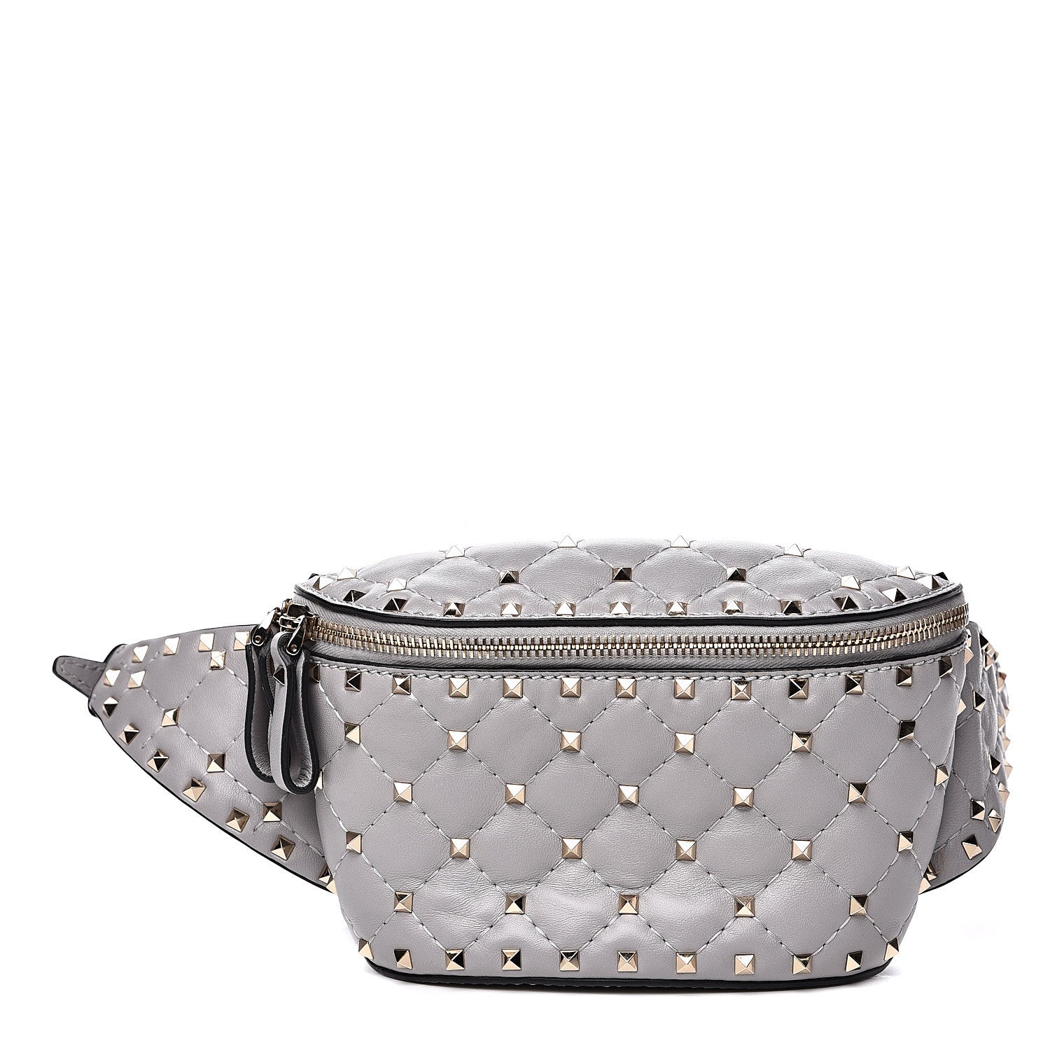 Valentino Garavani Nappa Rockstud Spike Belt Bag 95 Pastel Grey 1 of 10