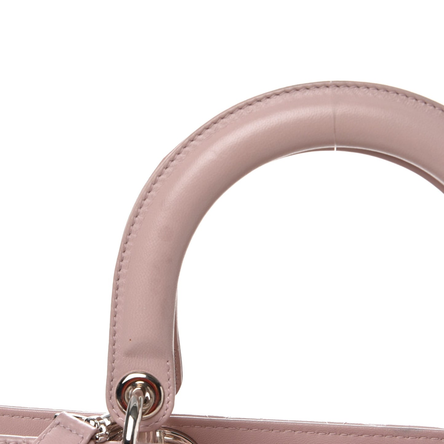 Lambskin Cannage Large Lady Dior Rose Poudre