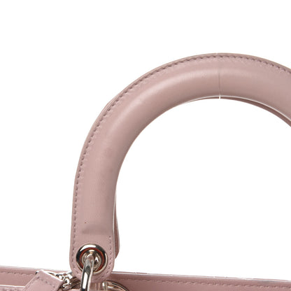 Christian Dior Lambskin Cannage Large Lady Dior Rose Poudre 8 of 13