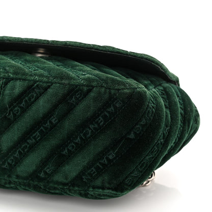 Balenciaga Velvet Logo Matelasse S BB Round Shoulder Bag Vert Emeraude 9 of 11