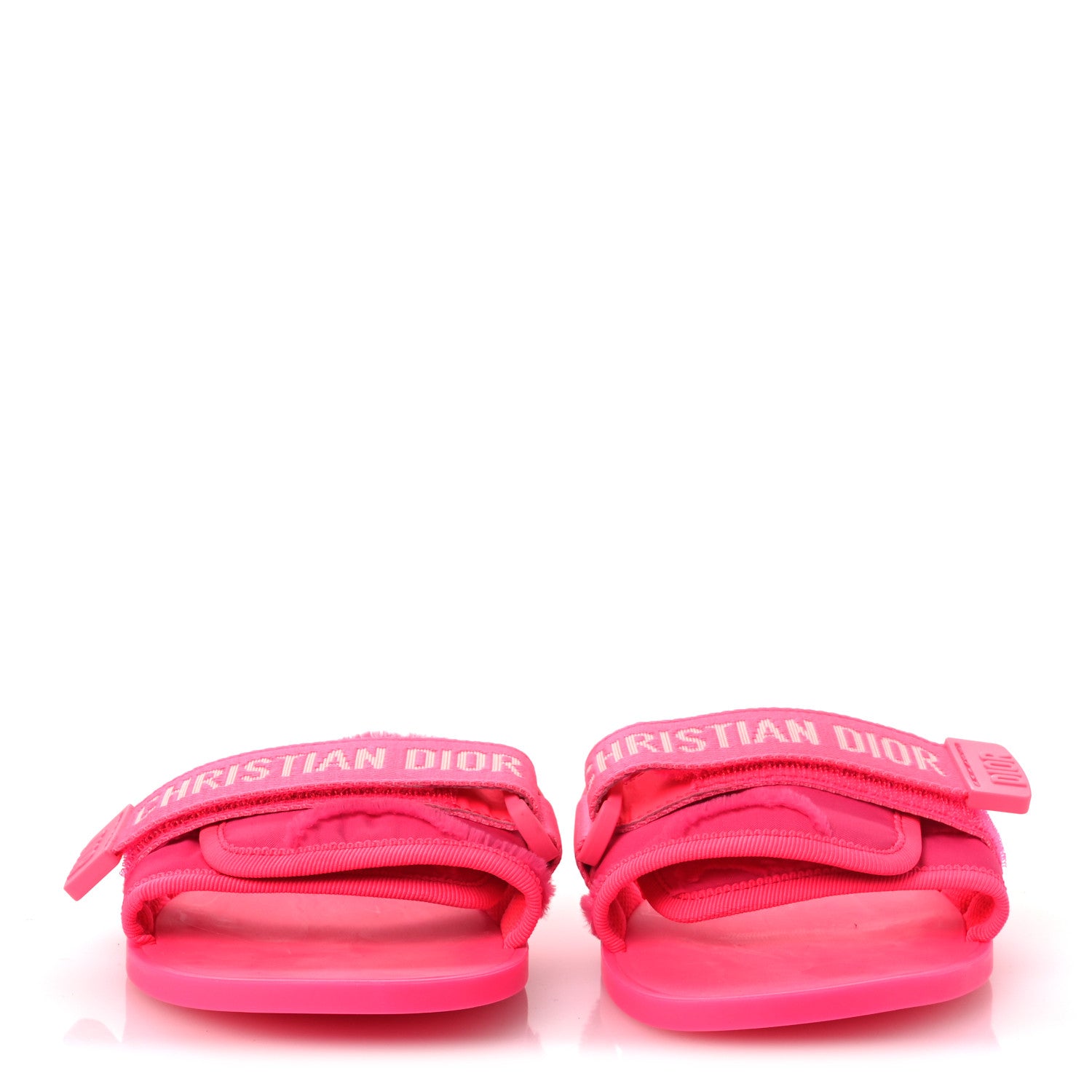 Christian Dior Technical Stretch Fabric Camouflage Dio(r)evolution Slide Sandals 38 Fuchsia Fluo 3 of 12