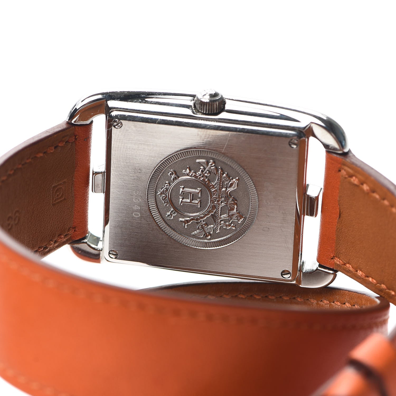 Hermes Stainless Steel Swift 29mm Cape Cod Double Tour Quartz Watch Orange 4 of 6
