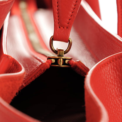Celine Baby Calfskin Mini Luggage Vermillion 5 of 8