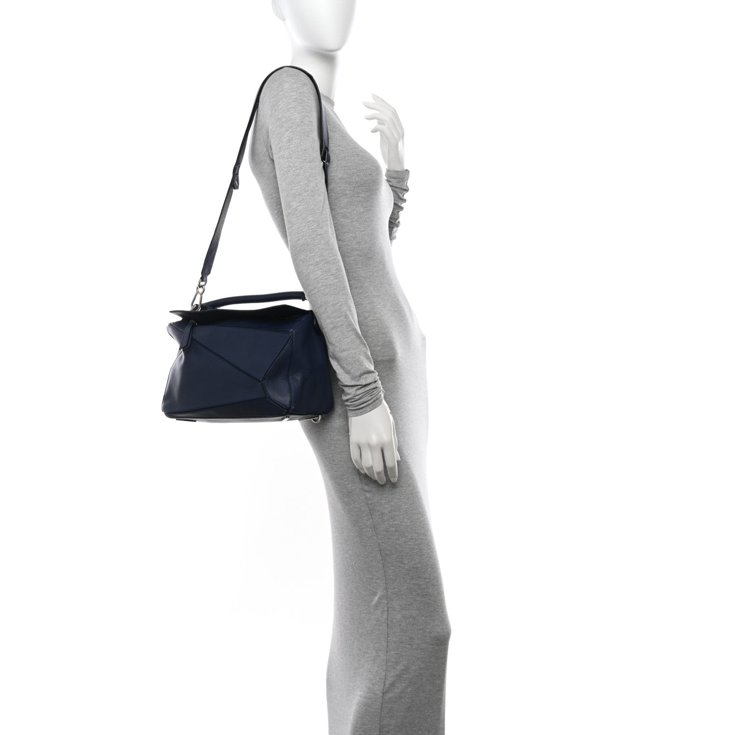 Loewe Calfskin Medium Puzzle Bag Marine 2 of 16