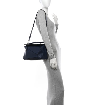 Loewe Calfskin Medium Puzzle Bag Marine 2 of 16