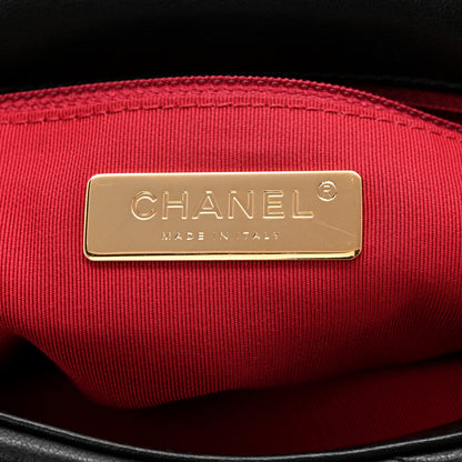 Chanel Lambskin Quilted Medium Chanel 19 Flap Black 6 of 10