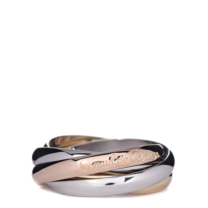 Cartier 18K Pink Yellow White Gold Les Must De Trinity 4 Band Ring 49 4.75 1 of 4