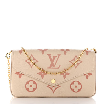 Louis Vuitton Empreinte Monogram Giant By The Pool Felicie Pochette Chain Wallet Creme Rose Trianon 3 of 18