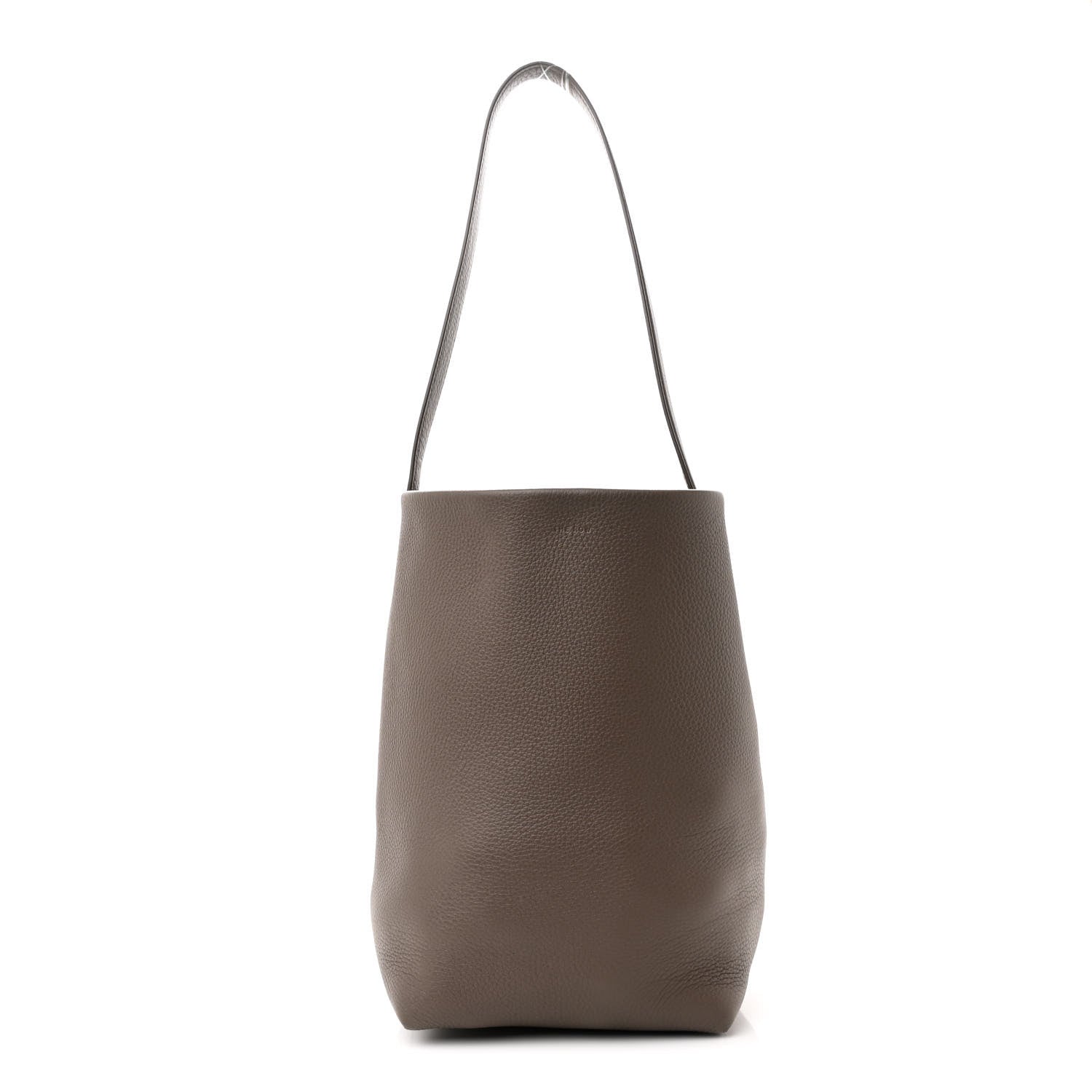 The Row Grained Calfskin Medium N/S Park Tote Taupe 1 of 11