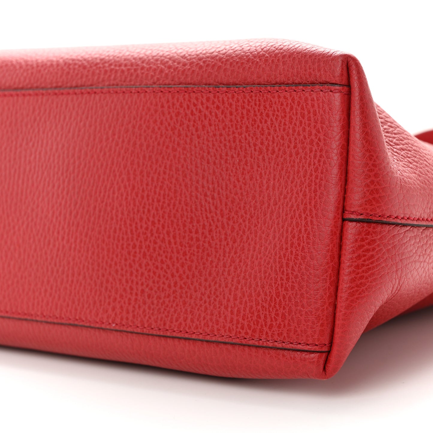 Calfskin Bamboo Tassel Top Handle Tote Red