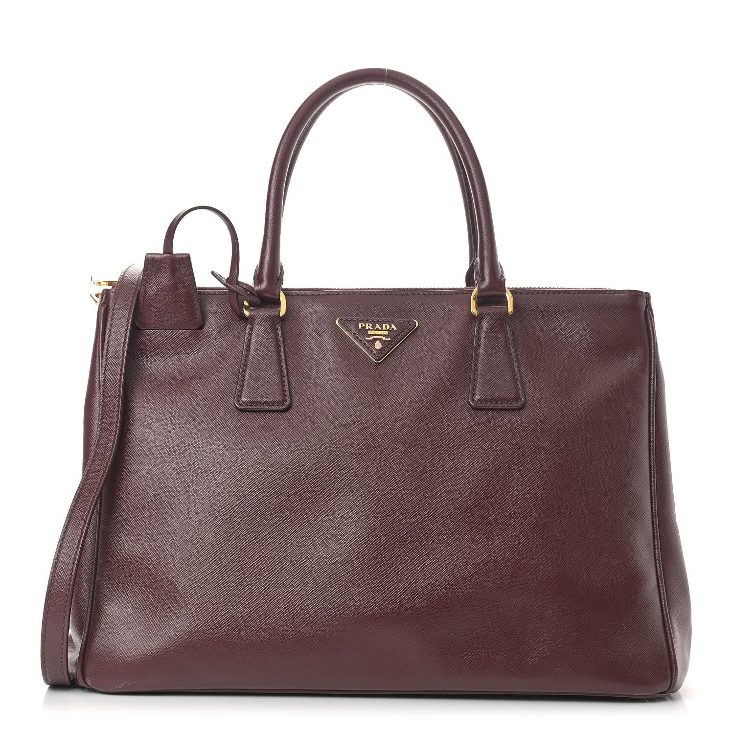 Prada Saffiano Medium Galleria Double Zip Tote Granato 1 of 19