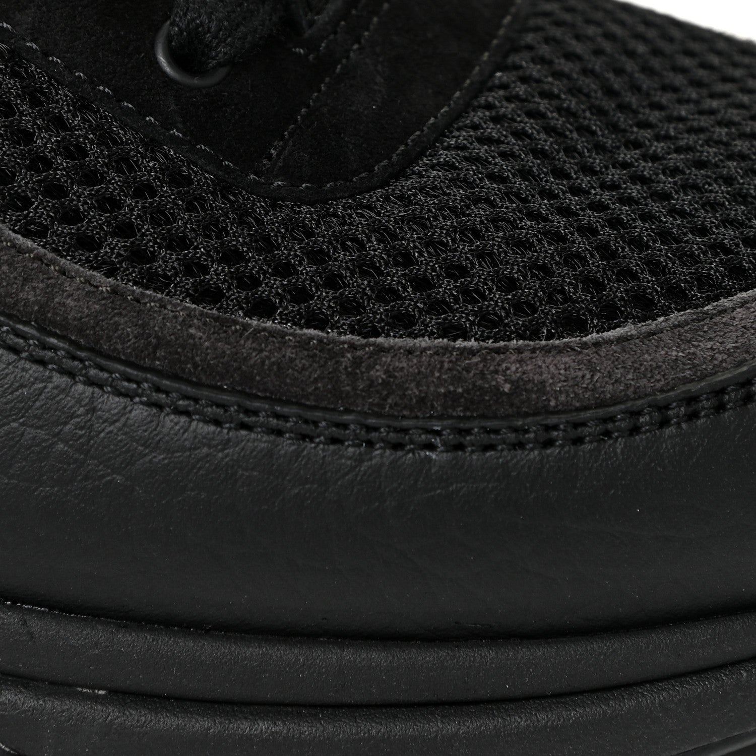 Chanel Mesh Suede Grained Calfskin Womens CC Sneakers 41 Black White 10 of 14
