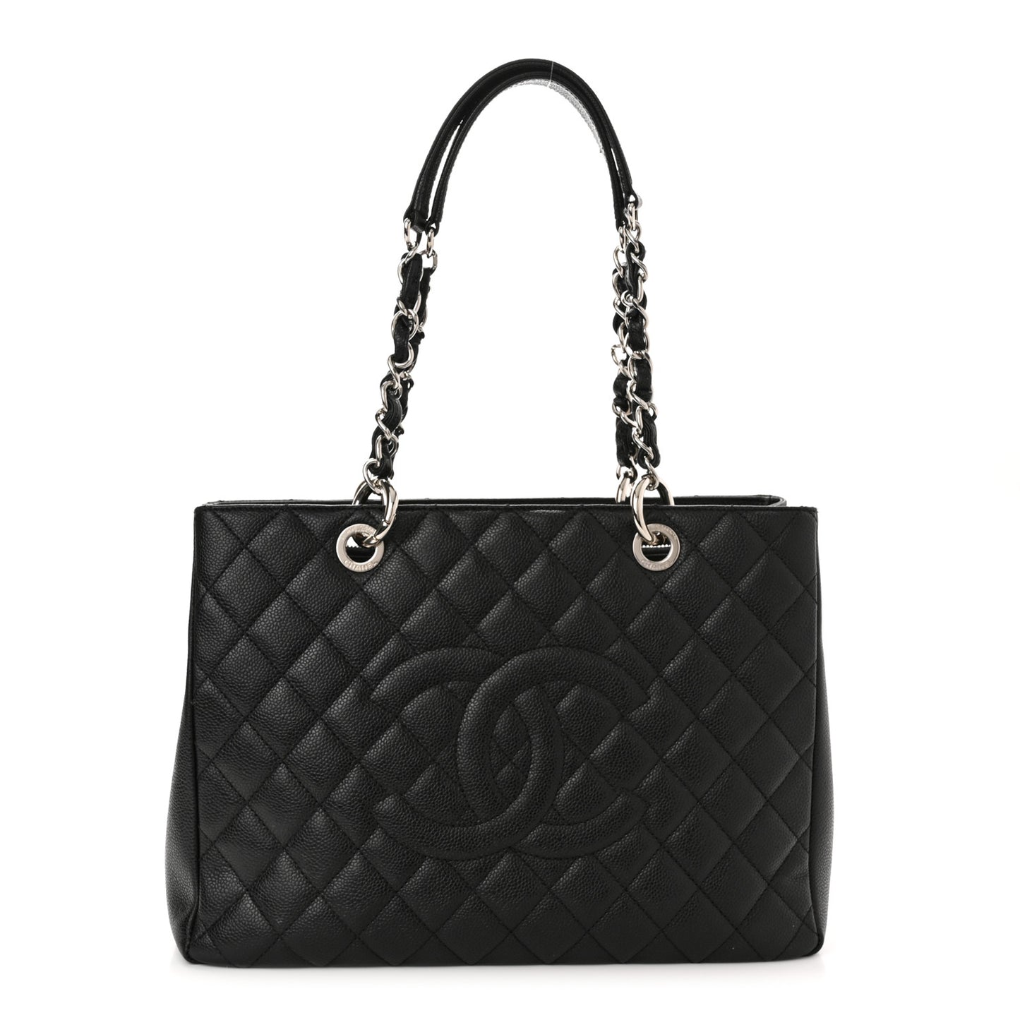 Caviar Quilted Grand Shopping Tote GST Black