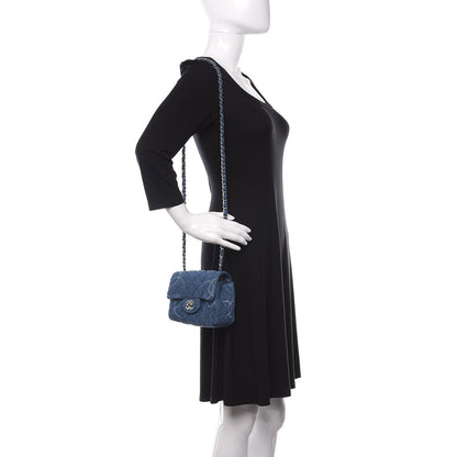 Chanel Denim CC Quilted Mini Square Flap Blue 2 of 11