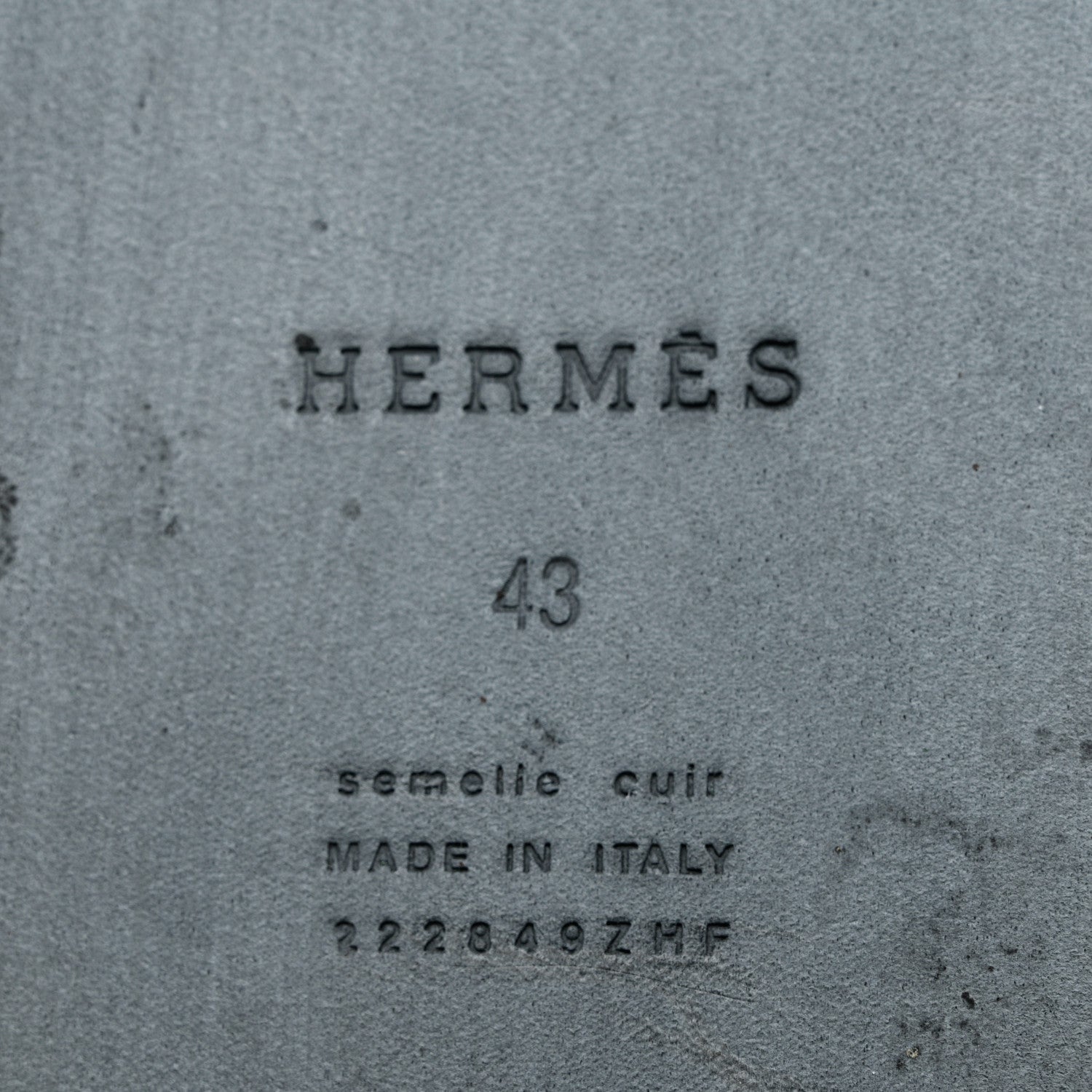 Hermes Woolskin Mens Izmir Sandals 43 Cognac 7 of 7