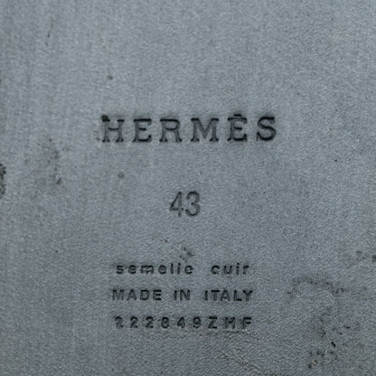 Hermes Woolskin Mens Izmir Sandals 43 Cognac 7 of 7