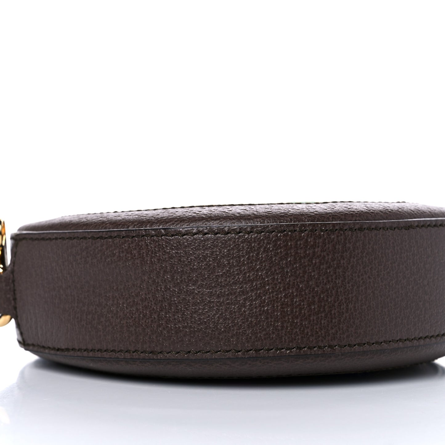 GG Supreme Monogram Equestrian Web Mini Ophidia Round Shoulder Bag Brown