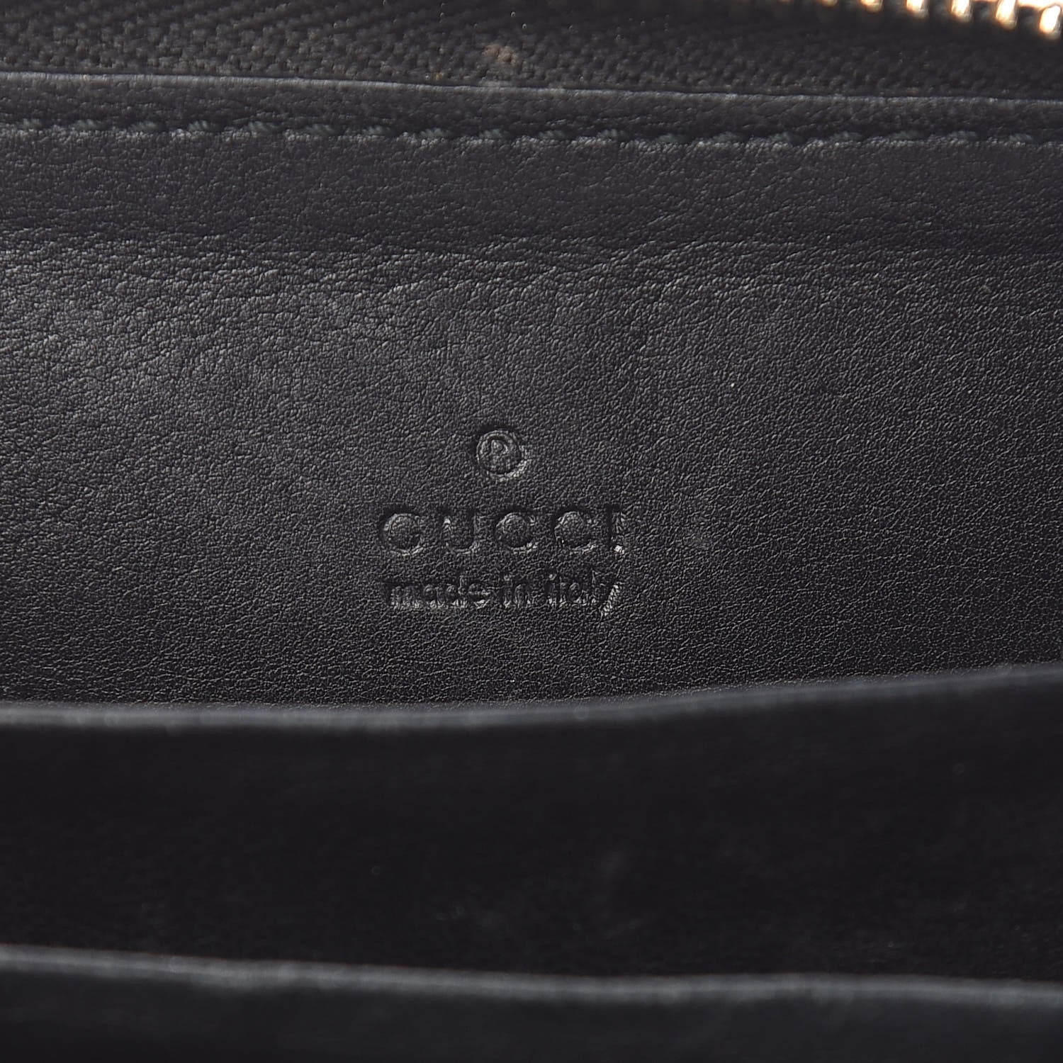 Gucci Guccissima Zip Around Card Case Black 7 of 12
