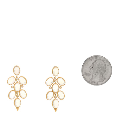 Temple St. Clair 18K Yellow Gold Moonstone Diamond Drop Earrings 2 of 4