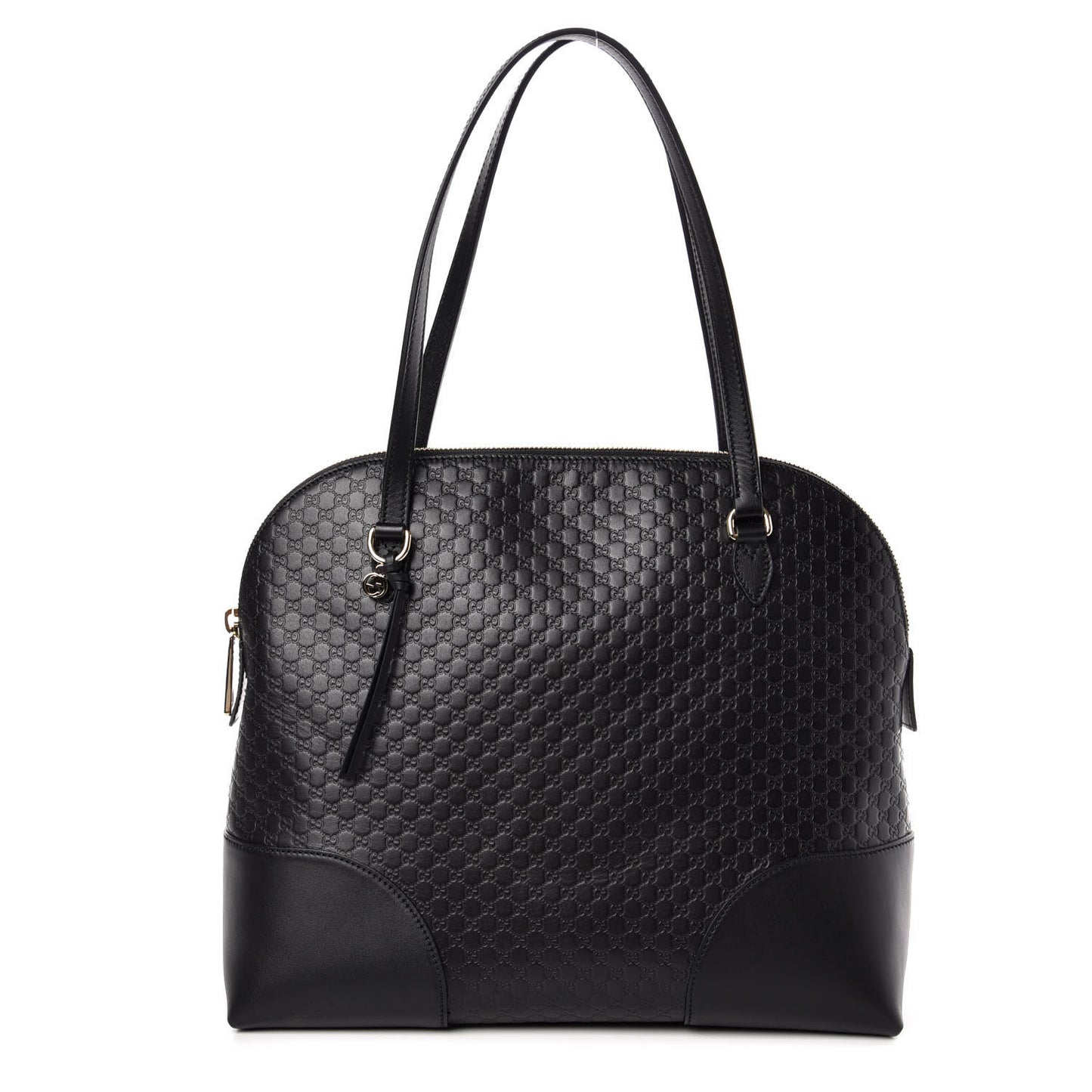 Soft Microguccissima Medium Bree Shoulder Bag Black
