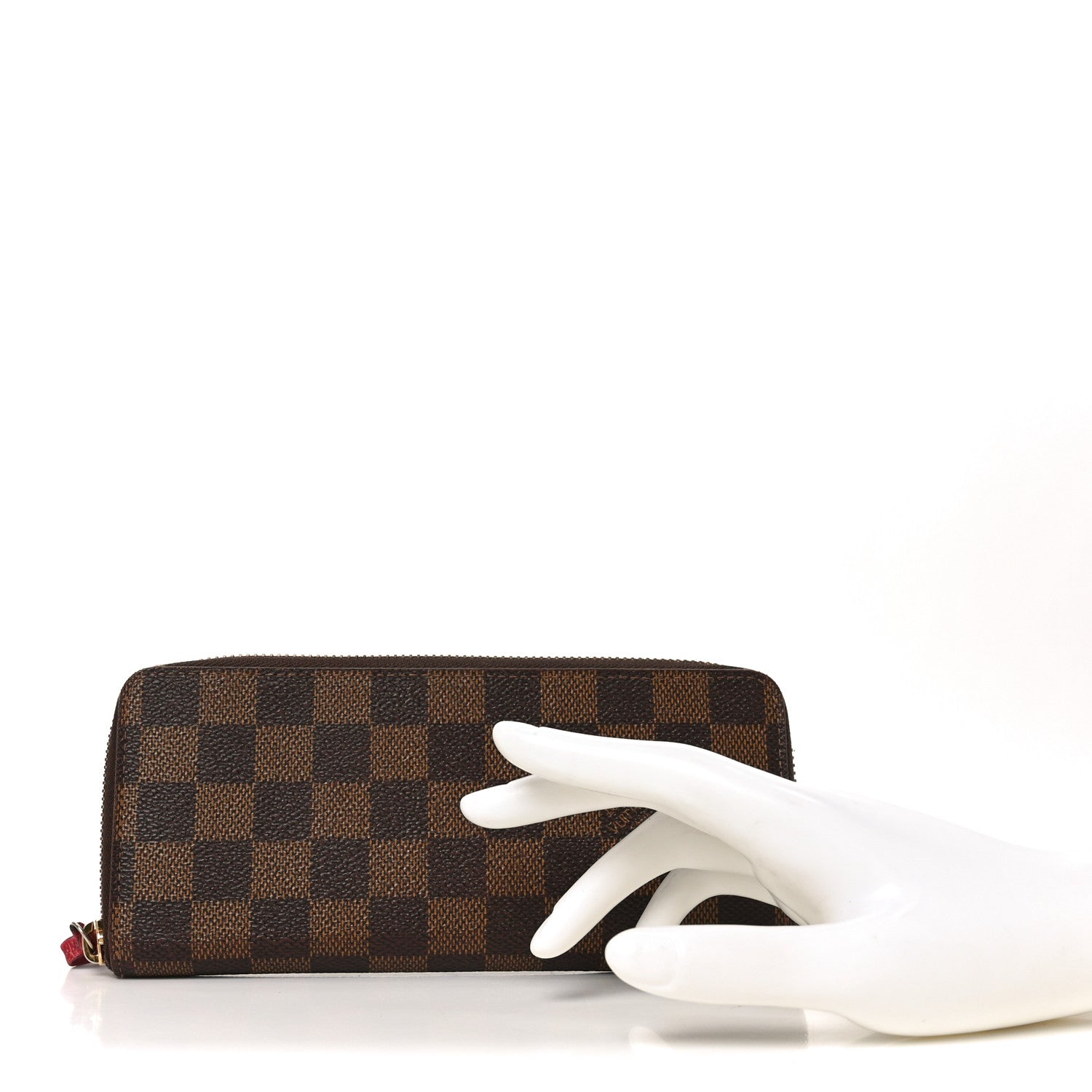 Louis Vuitton Damier Ebene Clemence Wallet Cherry 2 of 8