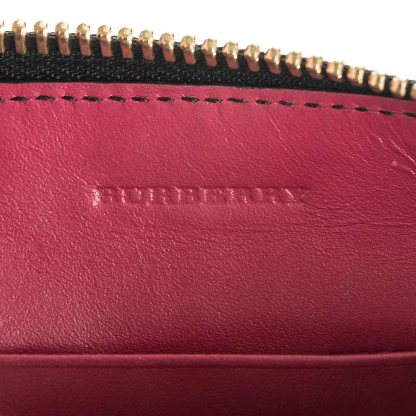 Signature Grain Calfskin Check Embossed Peyton Crossbody Clutch Bag Vibrant Fuchsia