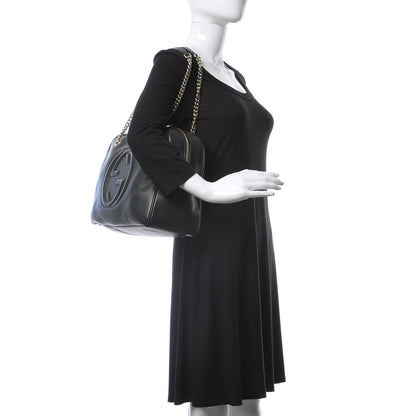 Gucci Pebbled Calfskin Medium Soho Bowler Black 2 of 10