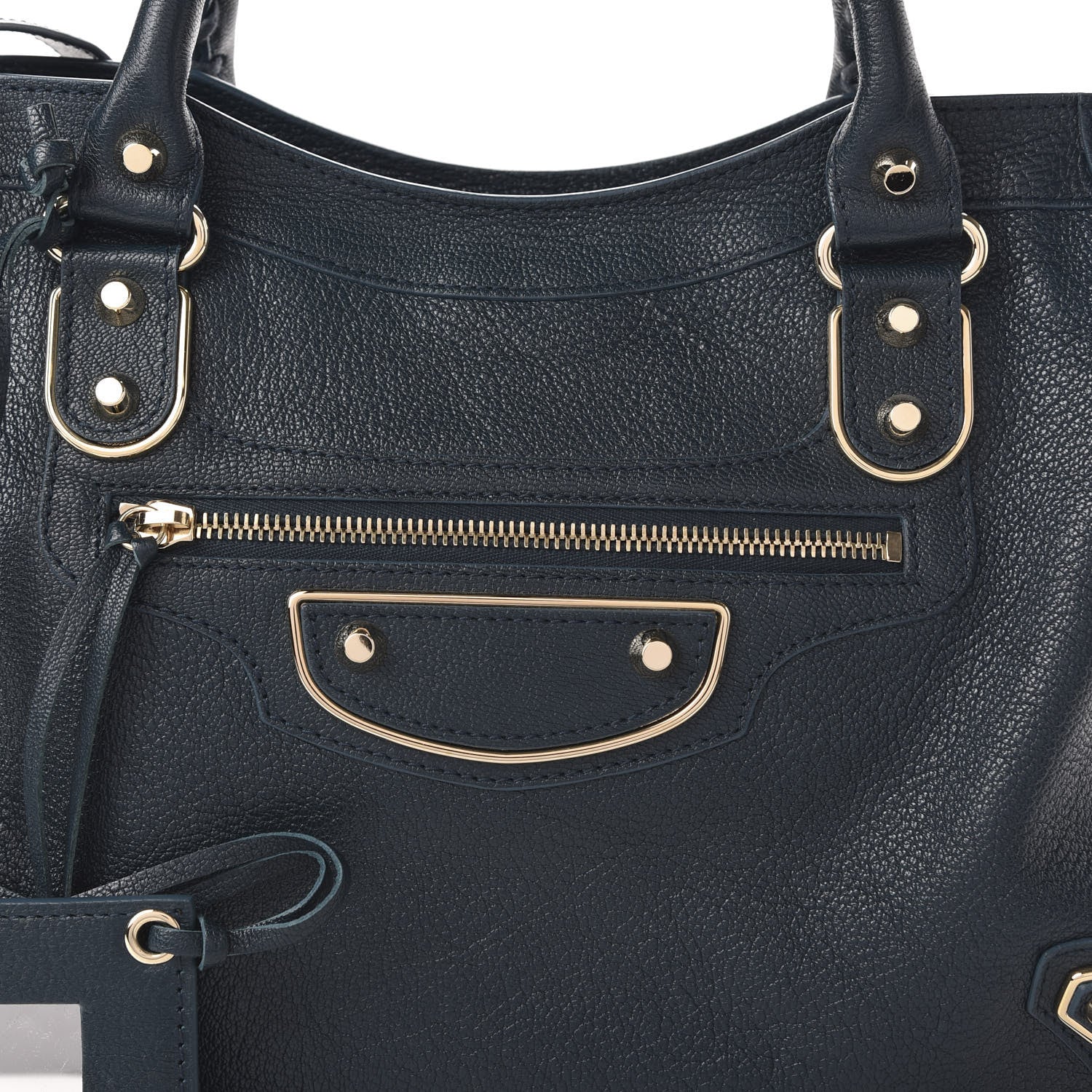 Balenciaga Chevre Gold Metallic Edge Hardware City Bleu Paon 10 of 10