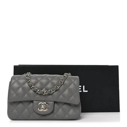 Chanel Caviar Quilted Mini Rectangular Flap Grey 11 of 11