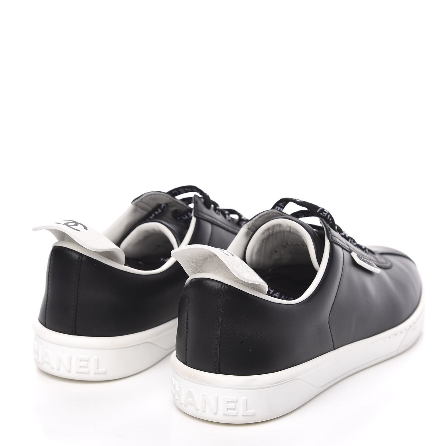 Calfskin CC Womens Sneakers 38 Black
