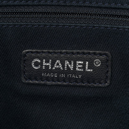 Chanel Denim Small Deauville Tote Dark Blue 6 of 10