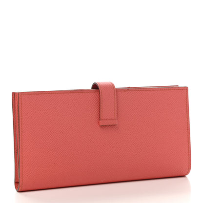 Hermes Epsom Bearn Gusset Wallet Flamingo 3 of 11