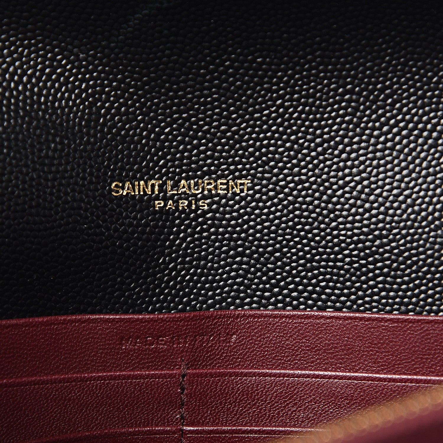 Saint Laurent Grain De Poudre Monogram Cassandra Chain Wallet Black Rouge Legion 5 of 8