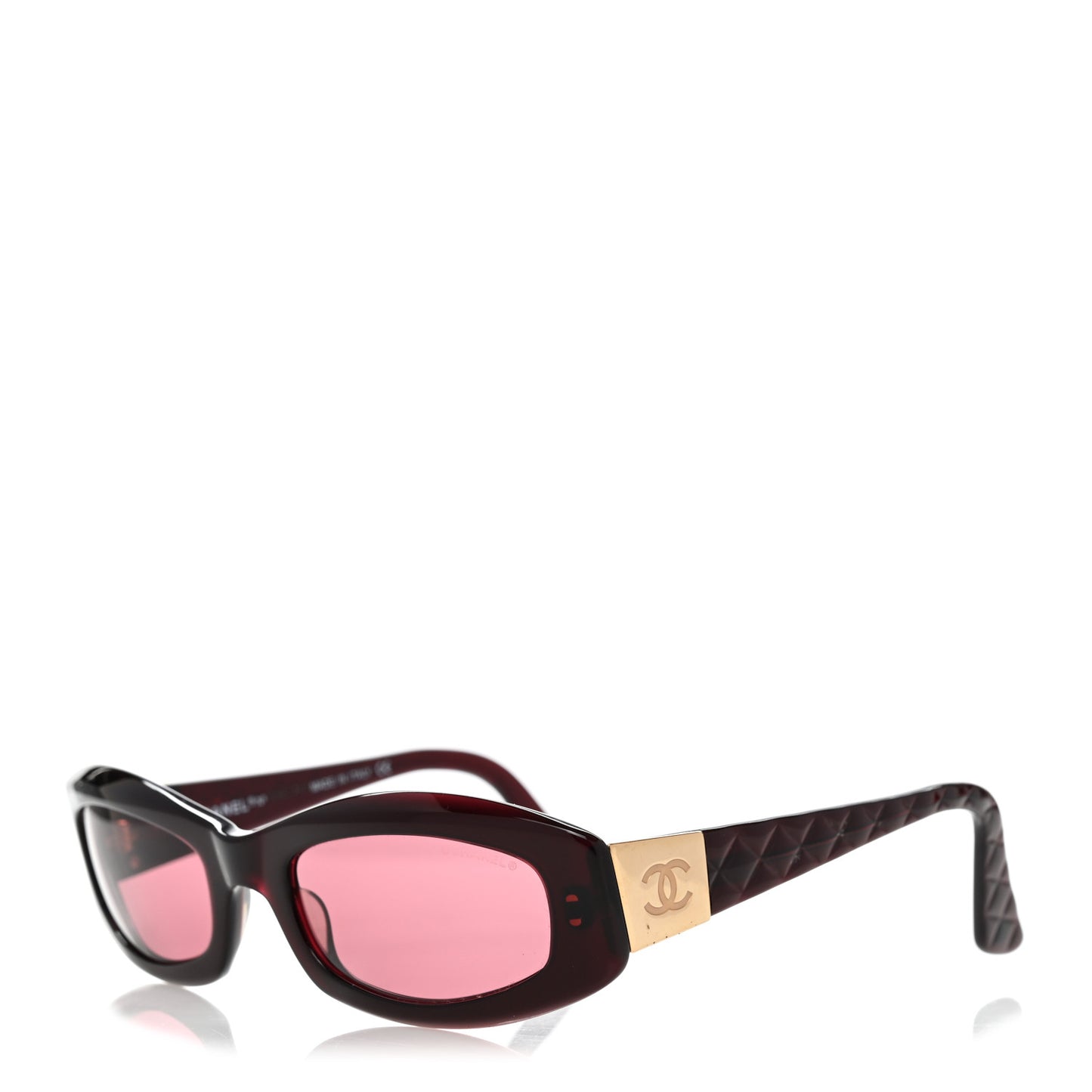 Acetate Rectangle Sunglasses 5014 Burgundy