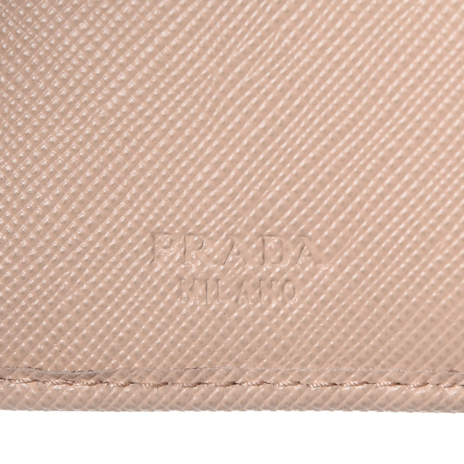 Prada Saffiano Metal Tri-Fold Compact Wallet Cipria 5 of 7