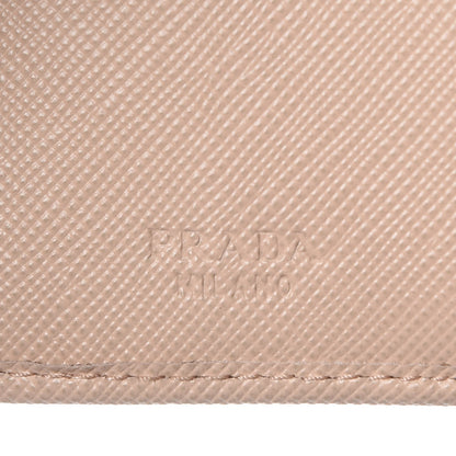 Prada Saffiano Metal Tri-Fold Compact Wallet Cipria 5 of 7