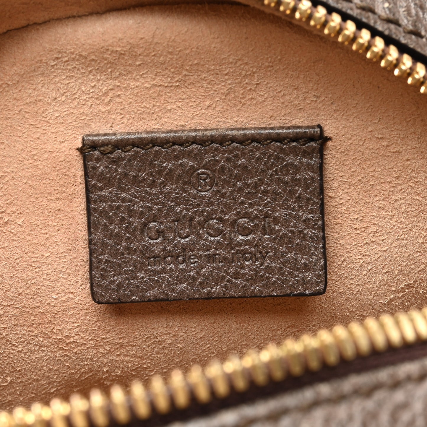 GG Supreme Monogram Web Mini Ophidia Round Shoulder Bag Brown