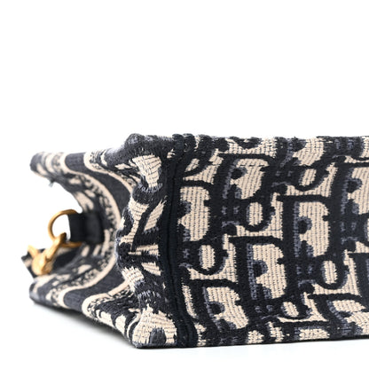 Christian Dior Oblique Mini Book Tote With Strap Blue Multicolor 9 of 12