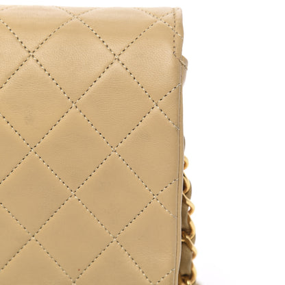 Chanel Lambskin Quilted Medium Double Flap Beige 12 of 15