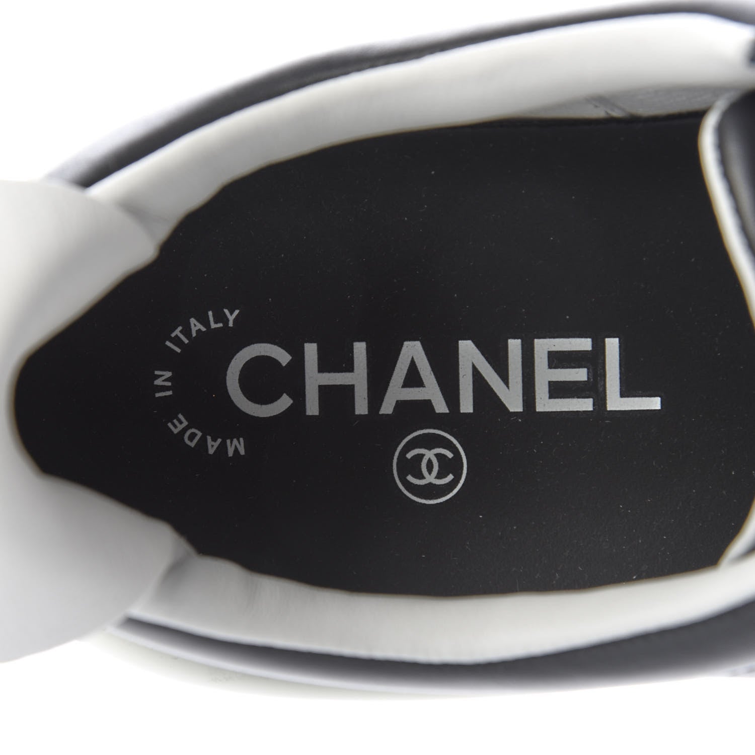 Chanel Calfskin CC Womens Sneakers 40.5 Black 7 of 10