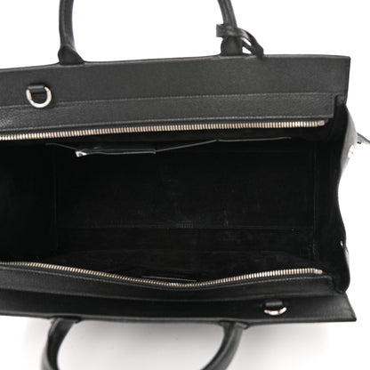 Saint Laurent Grained Calfskin Small Cabas Rive Gauche Black 5 of 9