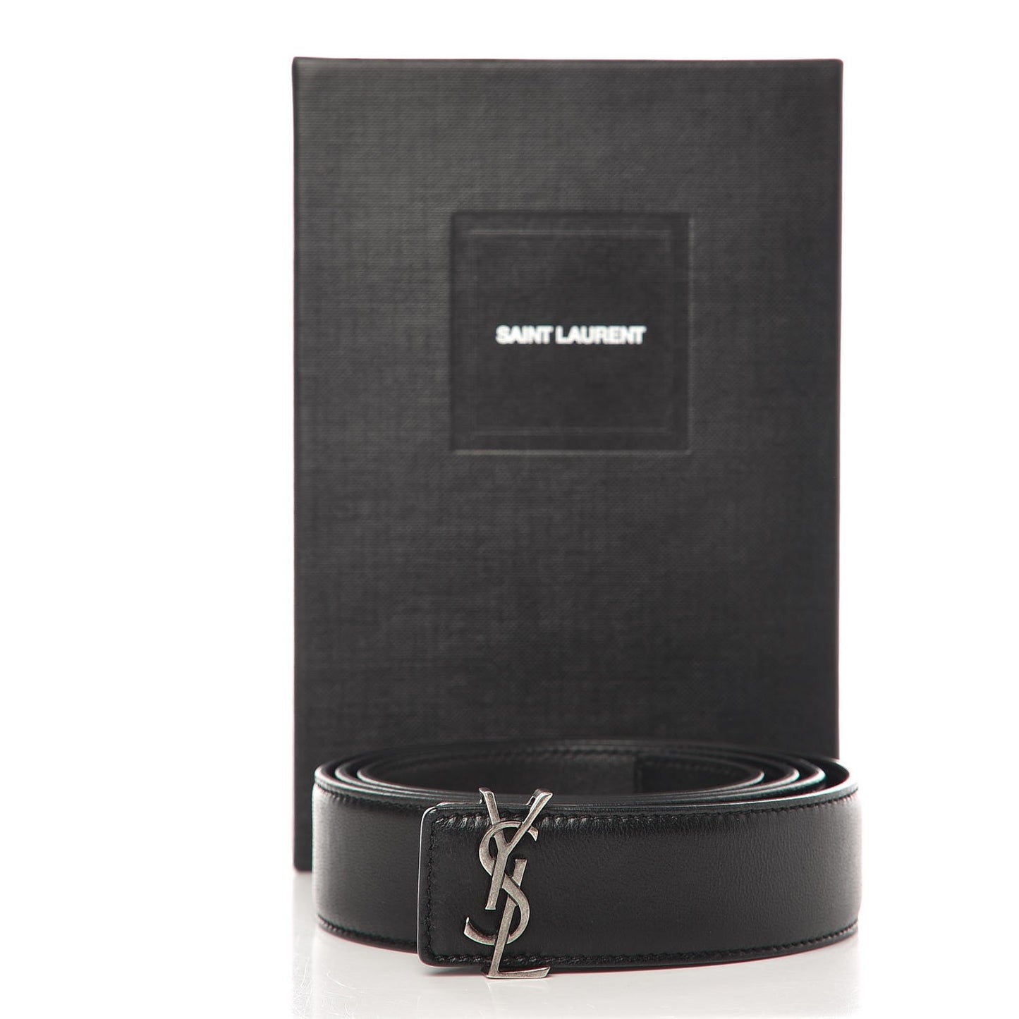 Lambskin Interlocking Monogram Belt 90 36 Black