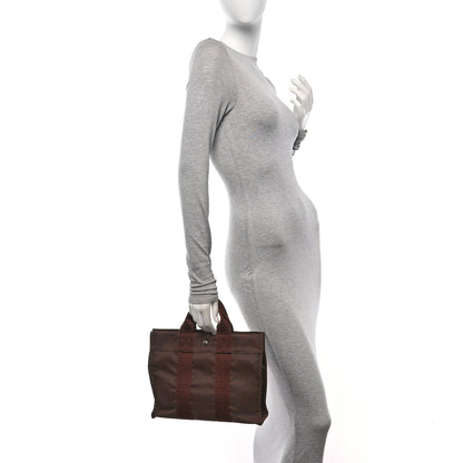 Hermes Canvas Herline PM Tote Brown 2 of 9