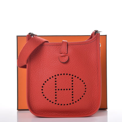 Hermes Taurillon Clemence Evelyne TPM Rouge Tomate 8 of 8
