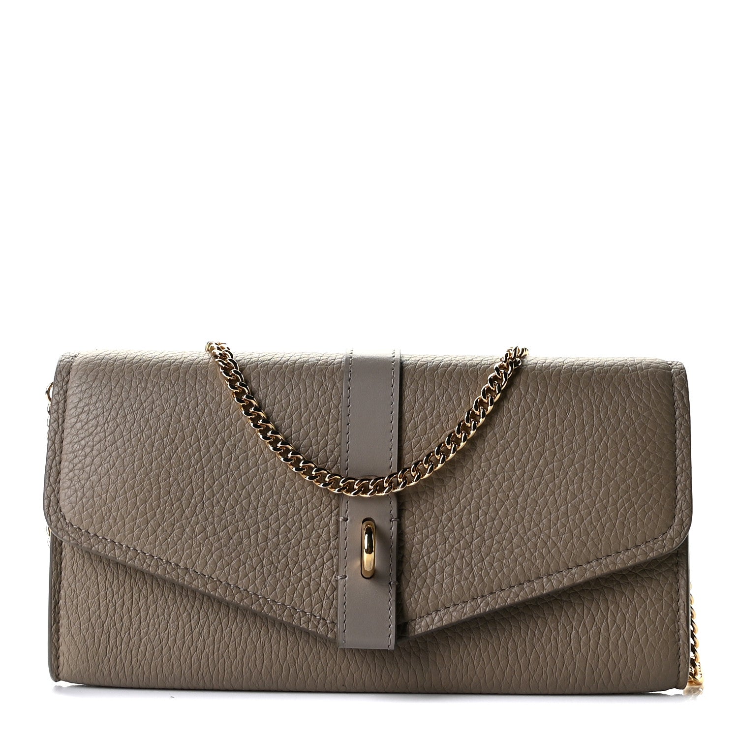 Chloe Grained Calfskin Aby Chain Wallet Motty Grey 1 of 10