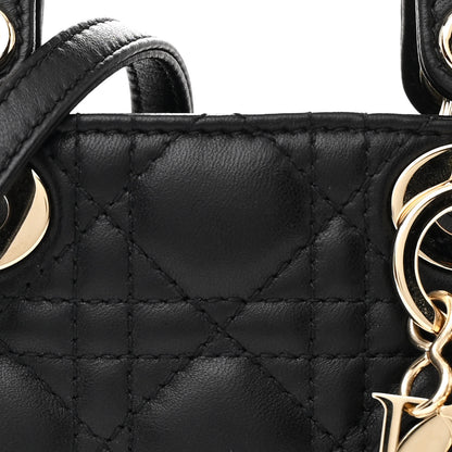 Christian Dior Lambskin Cannage Micro Lady Dior Black 8 of 10